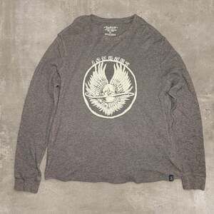 Lucky Brand x Journey Long Sleeve Thermal Shirt, Gray Waffle Knit, Men's XL